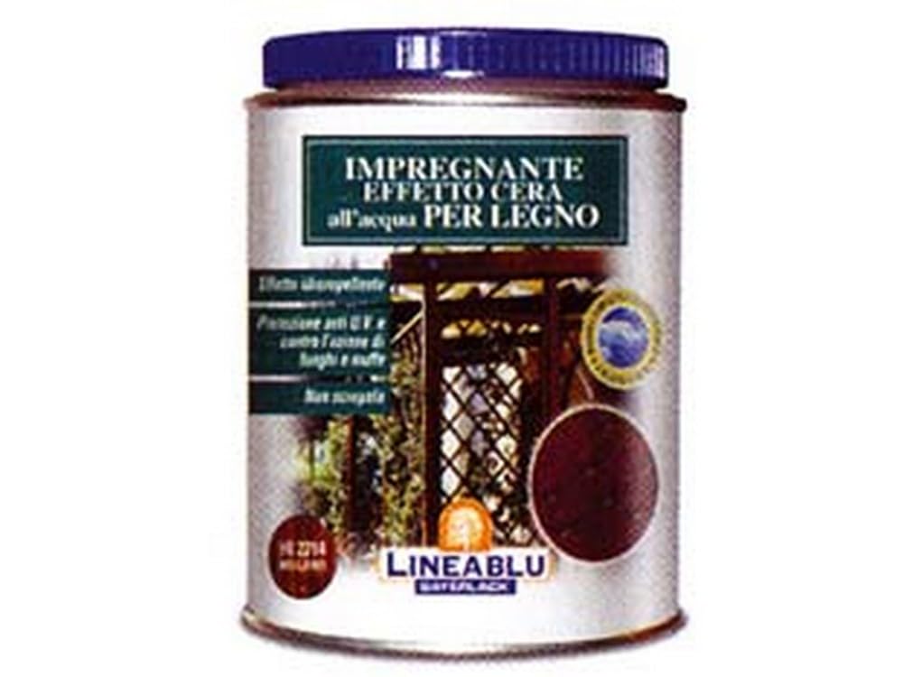 1PEZZO IMPREGNANTE ALL'ACQUA EFFETTO CERA PER LEGNO PER ESTERNO - HI 2213 noce scuro lt.2,5