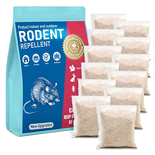 Lousye 12 Pouches Rodent Repellent, Mighty Mint Mouse Repellent,Environmentally Friendly And Humane Mouse Trap For Home, Car Engines, Pest Control For Indoor #TOP26