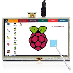 ELECROW Für Raspberry Pi Display, 5-Zoll Touchscreen Monitor Auflösung 800×480 TFT LCD Mini Monitor für Raspberry Pi, BB Black, Banana Pi, Win 7 8 10, Jetson Nano