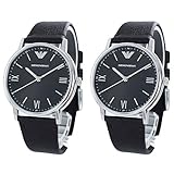 [エンポリオアルマーニ] 収納BOX付 ペアウォッチ 同じサイズセット シェア KAPPA ブラック レザー AR11013AR11013 腕時計 [並行輸入品]
