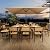 Pamapic 10-Piece Patio Dining Set?Outdoor Aluminum Furniture Set with Plastic-Wood Table Top,Outdoor Furniture Set with 8 Outdoor Stackable Chairs for Patio Garden Poolside (Teak)