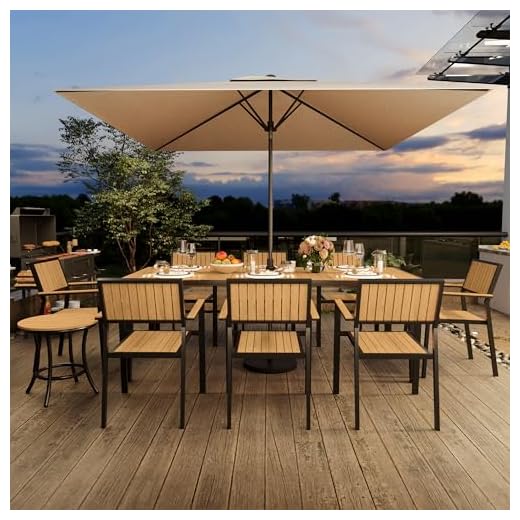 Best garden restaurants nyc 10-Piece Aluminum Patio Dining Set