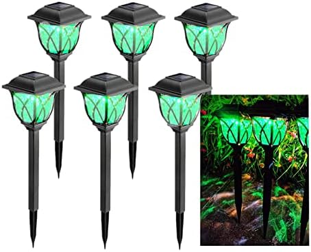 NEWOTE 6 Pack LED Solar Lights Outdoor Waterproof