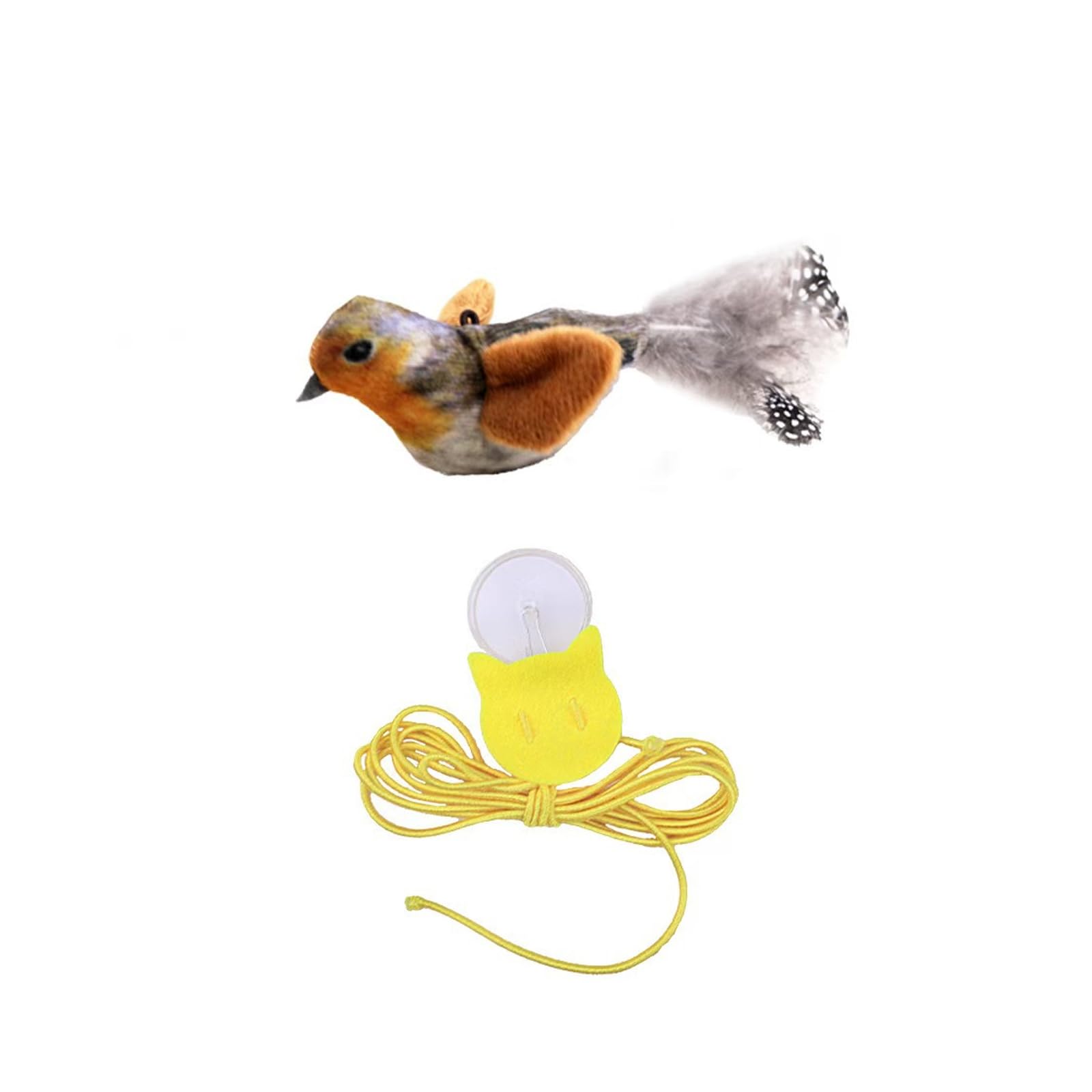 FackLOxc Cats Bird Toy Chirping Interactive Bird Teasing Sparrow Fun Exercise for Indoor Felines Play Exercise Interactively