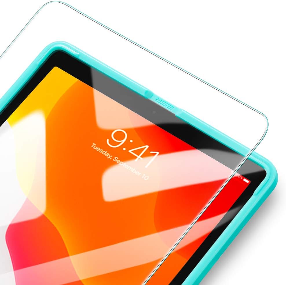 ESR Screen Protector for iPad 10.2 2019 (7th Gen)/iPad Air 3 2019/iPad Pro 10.5, [Free Installation Frame] [Scratch-Resistant] [9H Hardness] HD Clear Premium Tempered Glass Screen Protector, 1 Pack