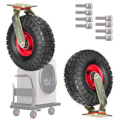 Roulettes pneumatiques de 10 pouces pour déplacer vos chariots au jardin
