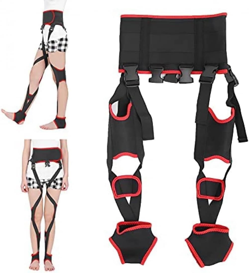 Yijiehh Unisex Lightweight Leg Correction Belt Band Posture Corrector, O/X Leg Type Belt Knock Knees Valgus Deformity Bow Legs Band Straighten Belt For Children Adult Durable Easy To Correct-Large