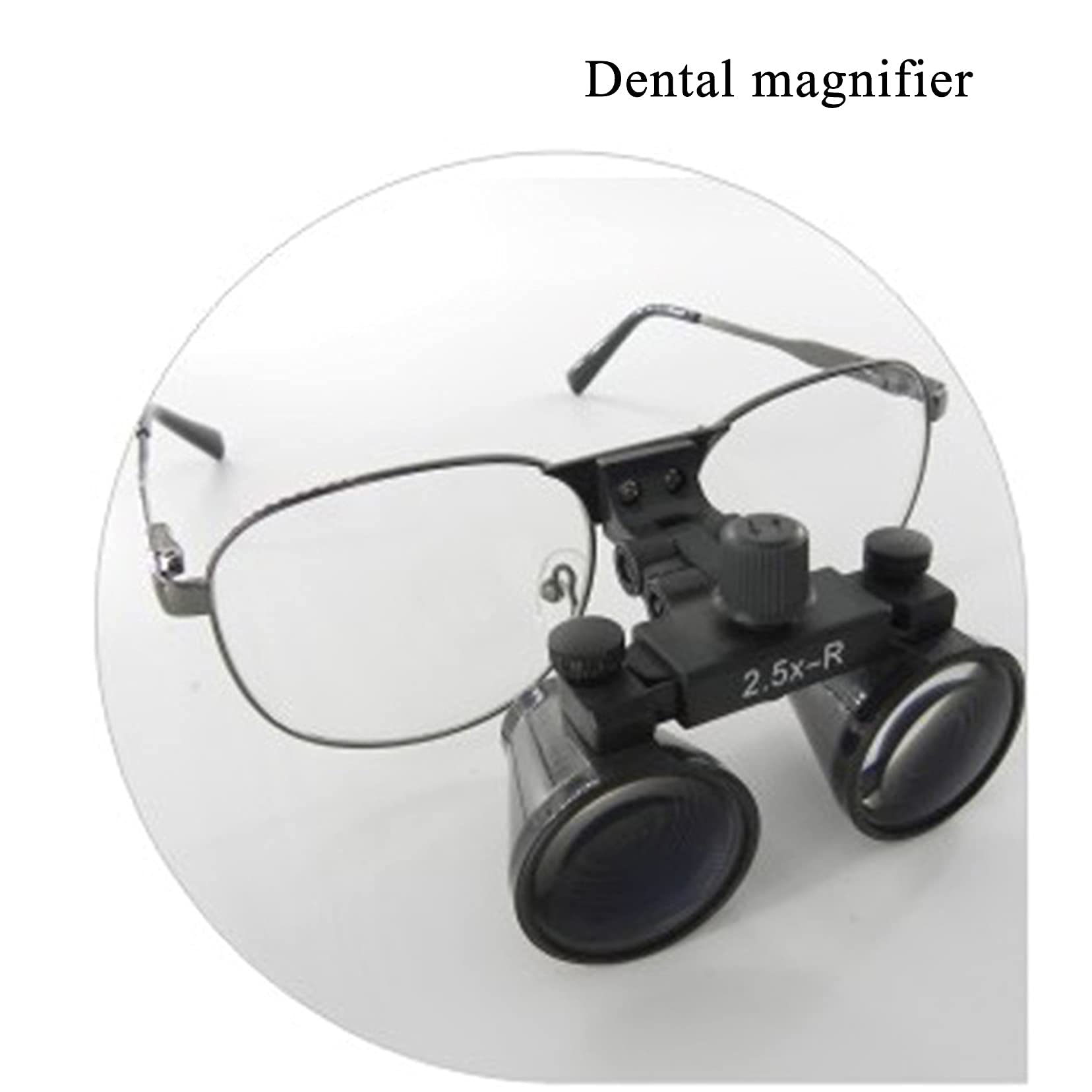Occhialini dentali, Occhialini binoculari chirurgici 2.5X/3.5X, Lente d'ingrandimento binoculare per chirurgia dentale con faro a LED, Adatto per odontoiatria, oftalmologia, otorinolaringoiatri