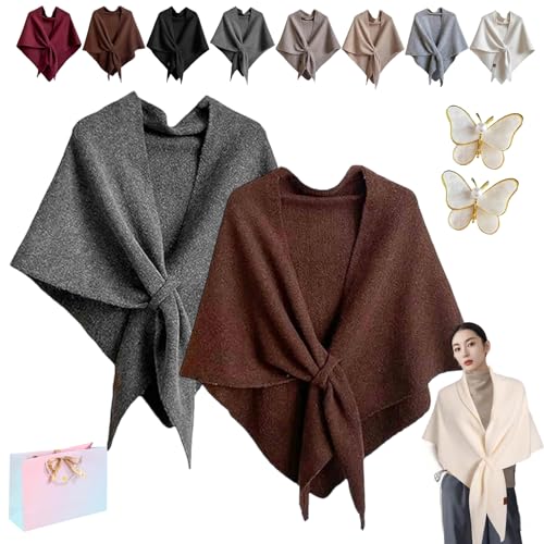 Intimatecy/Gettoreach Women's Solid Color Scarf, Casual Soft Comfortable Shawl for Daily Wear, New Pashmina Wrap