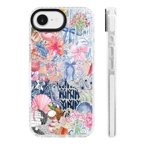 Coque iPhone 16e TPU souple et mince motif collage féminin antichoc militaire