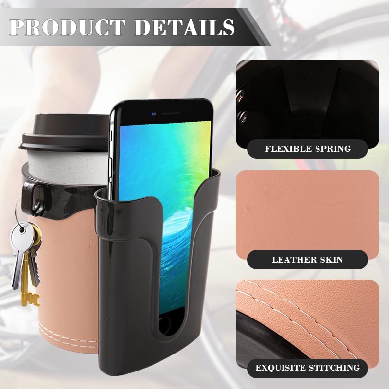 Miniatura 4 de Portavasos extraíble para bicicleta, soporte para botella de agua para bicicleta con llaves de teléfono celular, soporte para botella de agua para