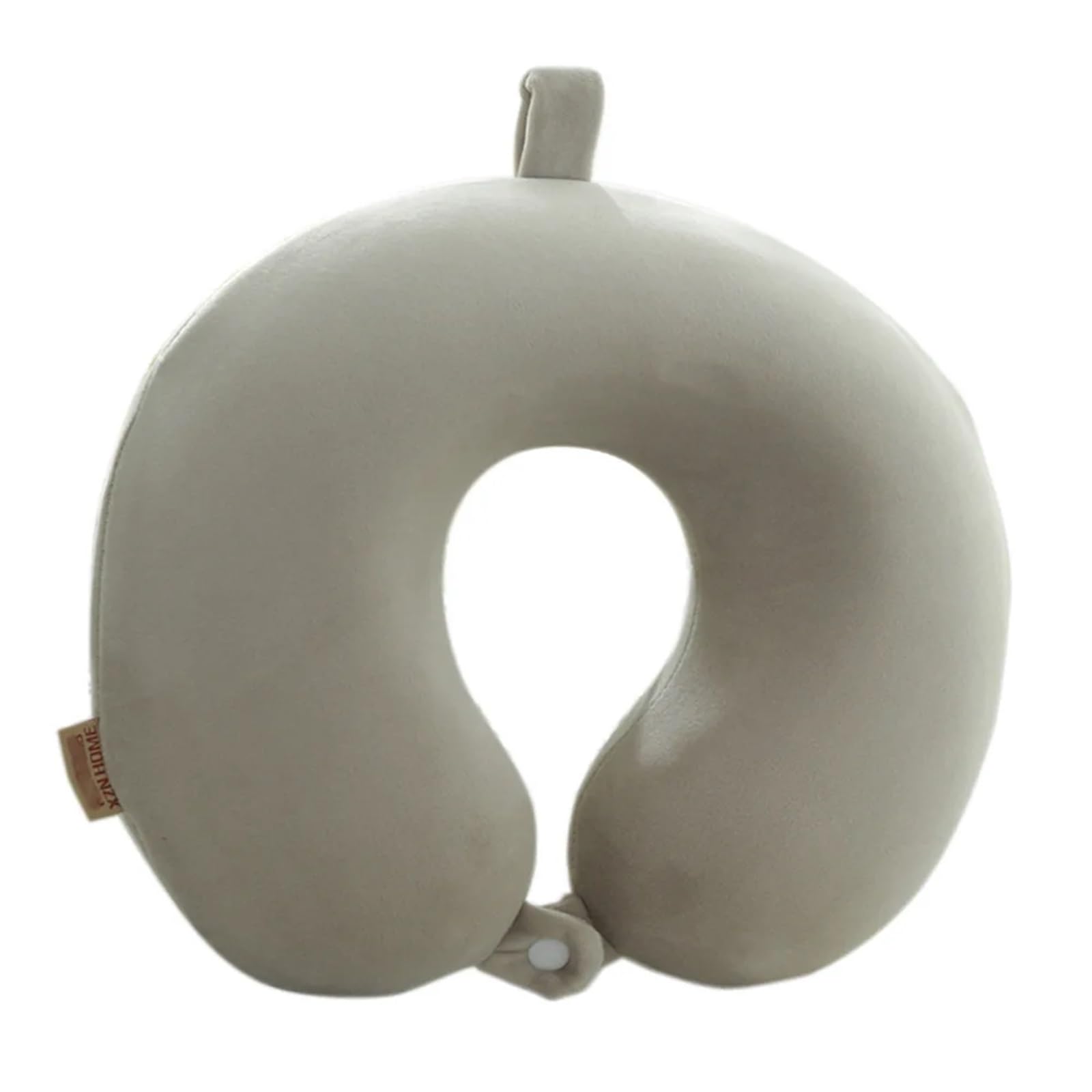 YShiuoL Neck Pillow Neck Pillow Slow Rebound Memory Cotton U-shaped Car Travel Office Embroidery Nap Solid Color(Curry color)