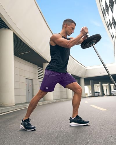 Image of G Gradual Men's Athletic Running Shorts with Zipper Pockets Quick Dry 7 inch / 5 inch / 9 inch Workout Gym Shorts for Basketball Hiking