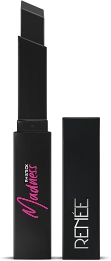 RENEE Madness Ph Lipstick 3gm – Black Lipstick With Glossy Pink Payoff – Long Lasting Nourishment, Enriched With Vitamin E & Jojoba Oil – Vegan & Paraben Free