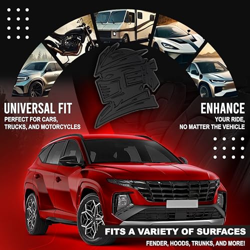 Image of Samurai Emblem, Custom 3D Car Badge - Universal Exterior Accessories for Car, Truck, SUV, Motorcycle (Set of 2) (Matte)