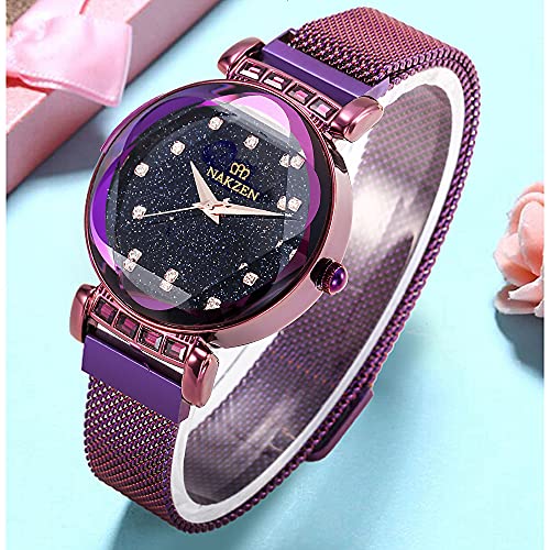 K Kicadn Women's Watches Black Diamond Dial Japanese Quartz Watch Waterproof Casual Fashion Dress Mesh Stainless Steel Wristwatch For Women Ladies Rose Gold Girlfriends Gifts #TOP2