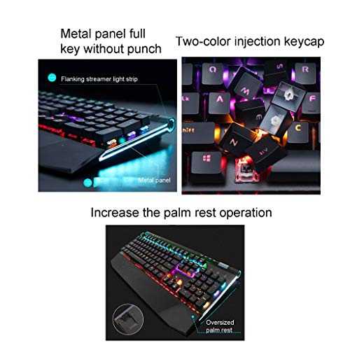 Teclado Gamer ARCH con panel metálico y luz LED miniatura 7