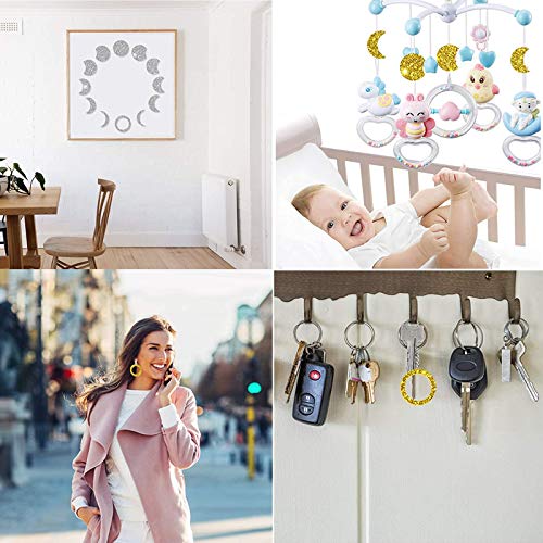 Rain Moon Phase Resin Mold, Large Silicone Moon Clock Mold, Lunar Eclipse Round Tray Pendant Mold for Resin Crafts DIY, Making Decoration, Wall Hanging - Thumbnail 3