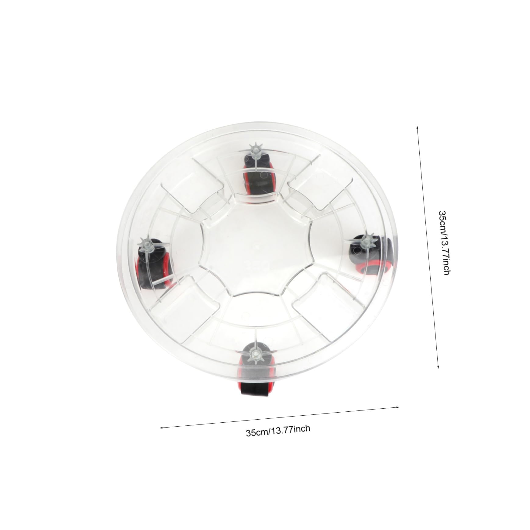 BESTonZON 4-wheeled Flower Pot Stand Resin Flowerpot Holder Base Moving Plant Pot Rack for Large