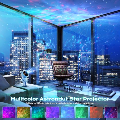 LPONGPOCUI Astronaut Galaxy Projector Starry Night Light, Astronaut Light Projector with Nebula, Space Star Projector with Timer & Remote Contro, Room Decor Aesthetic Best Gift for Children & Adults - Image 4