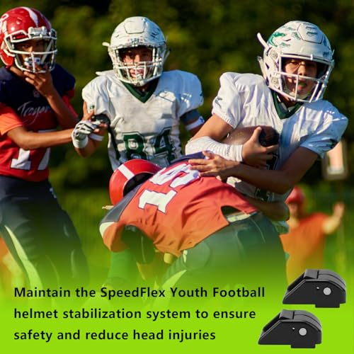 ArrogantF Football Helmet Chin Strap Cam Loc Housings Compatible with Riddell SpeedFlex,Keep for Speedflex Youth Football Helmet Chinstrap Stabilization System to Reduce Head Injury 2 Pack