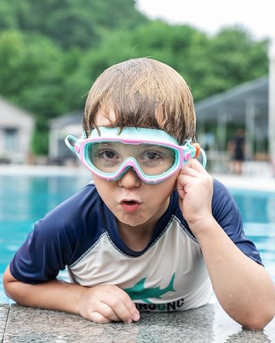 Image of Swim Goggles for Kids 6-12, Wide View Anti-Fog UV Protection No Leaking,Boys Girls Youth Swimming Goggles