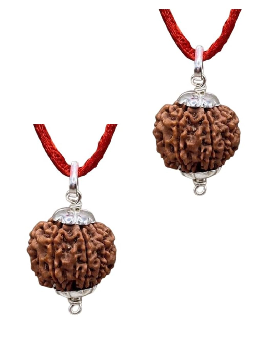 Natural 7 Mukhi Rudraksha Pendant Original Nepali Seven Faced Rudraksha Bead for Meditation Prayer Traditional Use for Men and Women Without Chain (Pack of -2)-image-33
