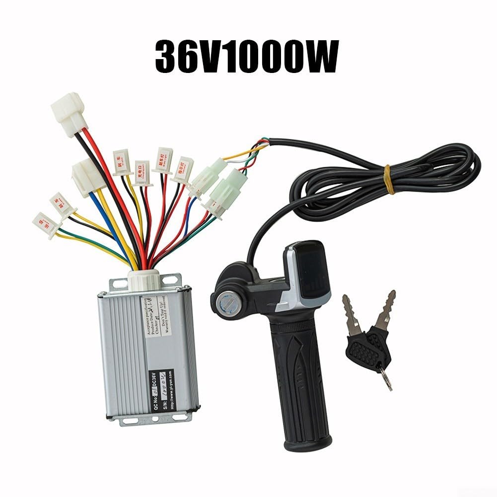 Manopola acceleratore in acciaio e controller spazzolato, perfetta per scooter elettrico EBike, 24 V, 36 V, 48 V, 250 W, 350 W, 500 W, 1000 W (36 V 1000 W)