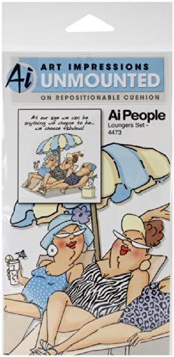 Art Impressions People Cling Rubber Stamp 7 x 4-inch-Loungers Set,Transparent