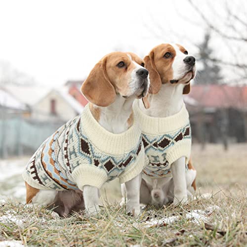 Hjumarayan Dog Jumper, Boho Dog Jumpers Small Medium Large, Knitted Christmas Sweater with Harness Hole - Image 2