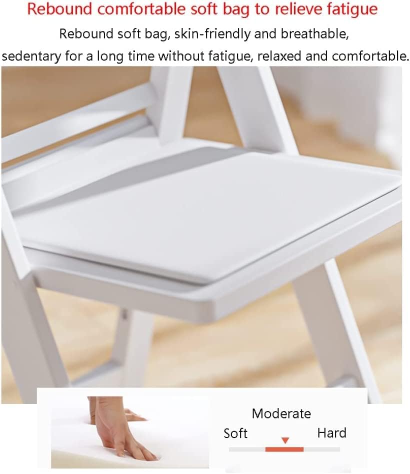 Miniatura 4 de OLOTU Silla de evento silla plegable cojín reclinable sillas ergonómicas curvas portátil silla de camping blanco mesa de comedor para el hogar ligera