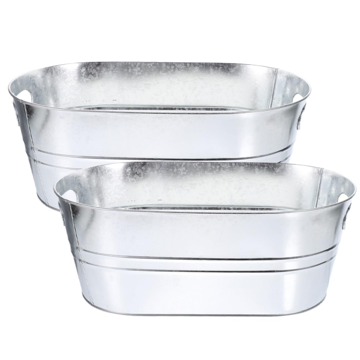 Abaodam Secchiello per Ghiaccio in Acciaio Inox 15l Manico Robusto Secchielli per Vino e Birra Contenitore per Ghiaccio da Tavolo per Bar Hotel Feste Set 2 Pezzi