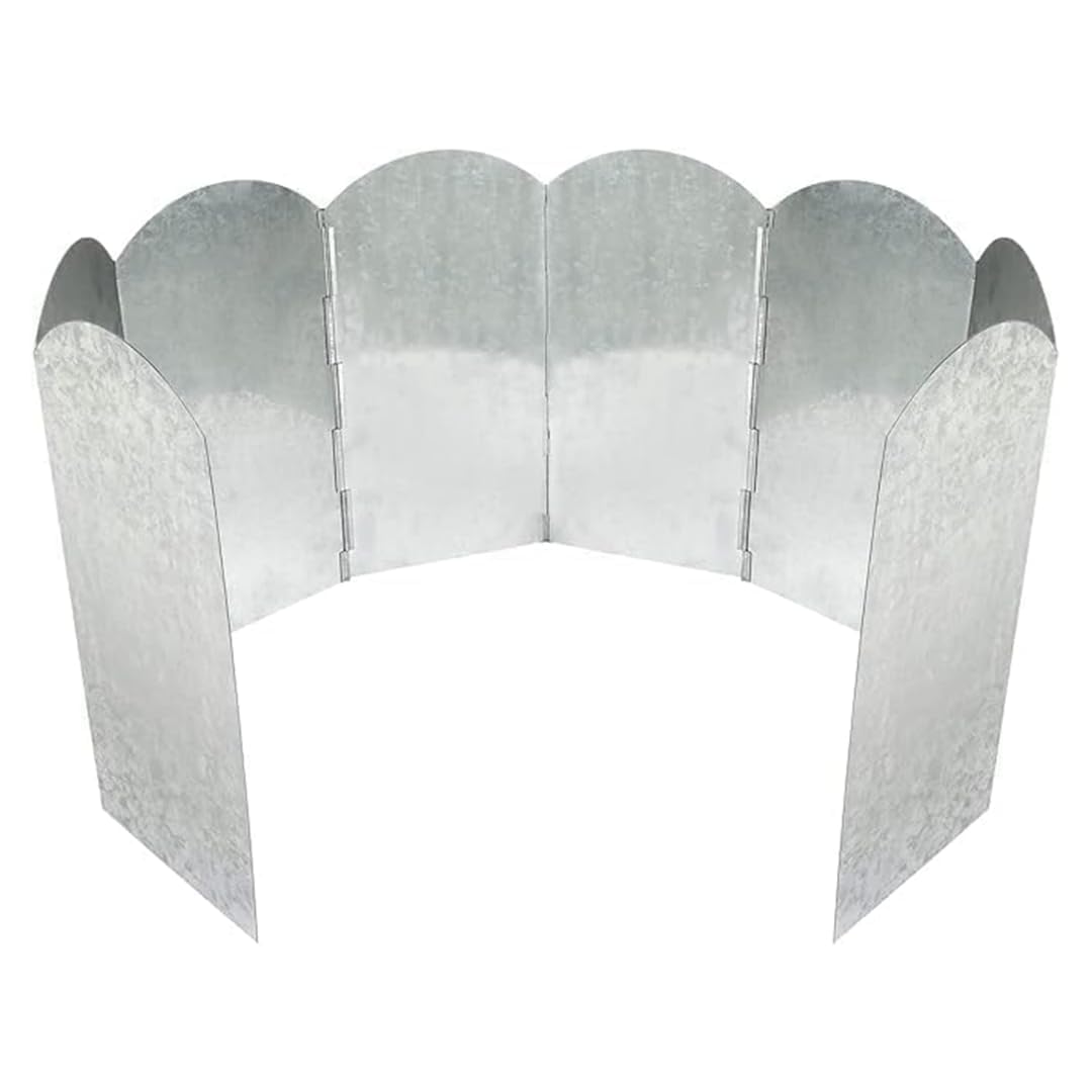 Portable Aluminum Camping Stove Windscreen 8 Plate Foldable Wind Guard for Butane & Alcohol Stove | Outdoor Cooking Wind Shield for Hiking Backpacking & Picnic Ultra-Light Burner Screen