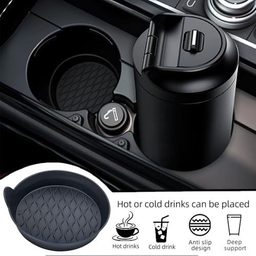 Portavasos para carro silicona negro 4 piezas miniatura 6