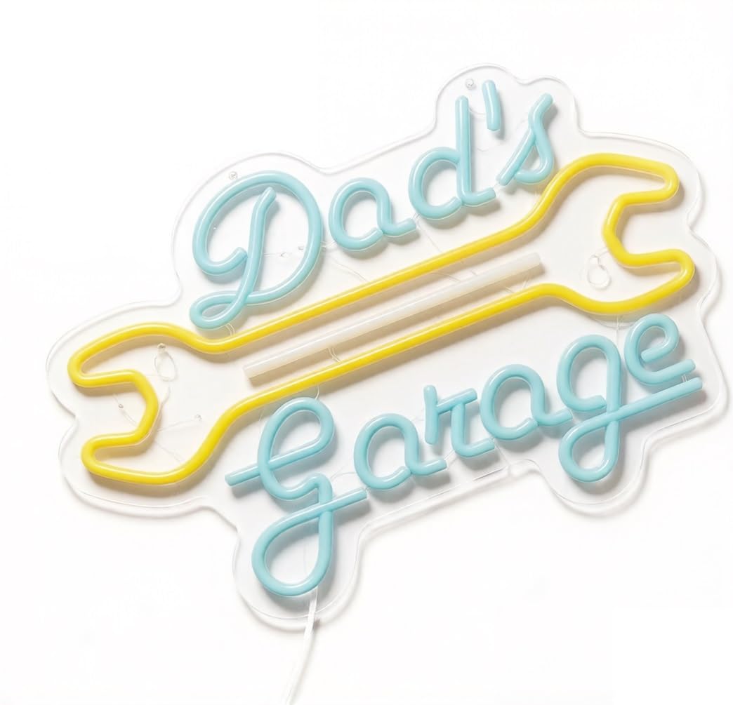 Garage Dimmable LED Neon Sign,Garage Workshop Wall Decor(1(42 * 32cm))