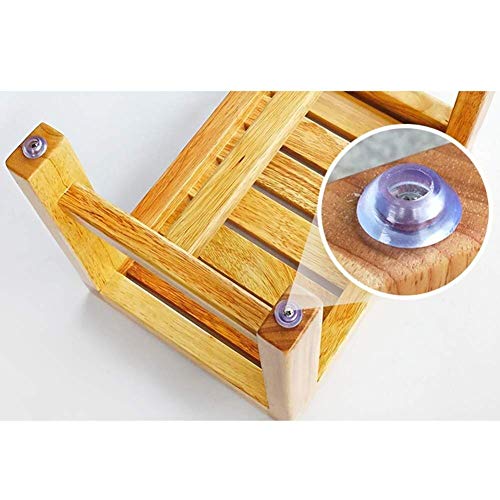 Taburete de baño de madera seguro para ancianos y ducha cómoda 5