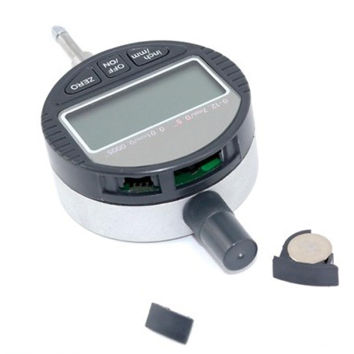 Digitale Messuhr mit 0,01mm Auflösung 0–12,7mm Schwarz