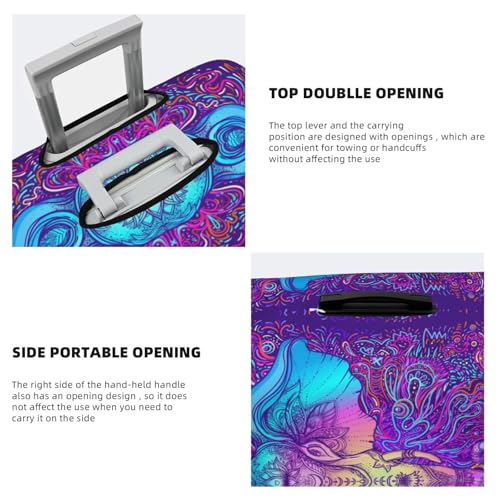 Elephant in Tribal Style Travel Luggage Covers - Elasticity Suitcase Covers Protector for Luggage 18-32 Inch4