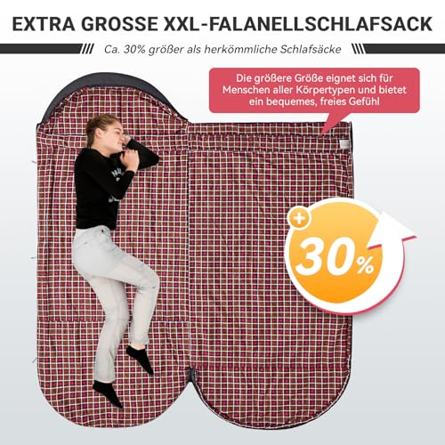 XXL-Schlafsack von KingCamp für Winter und Vier Jahreszeiten