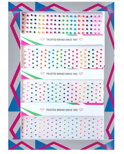 Image of Small Bindi Plain Round Bindis Tikka for Girls Women Ladies Multi Colour
