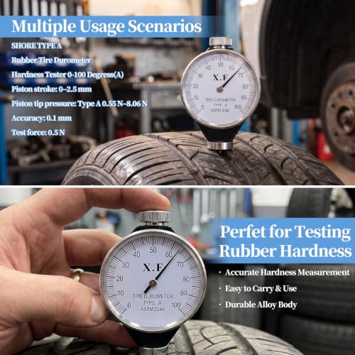 Image of A Durometer, Rubber Hardness Tester, Rubber Tire Durometer Hardness Tester Meter 0-100 HA(Type A)