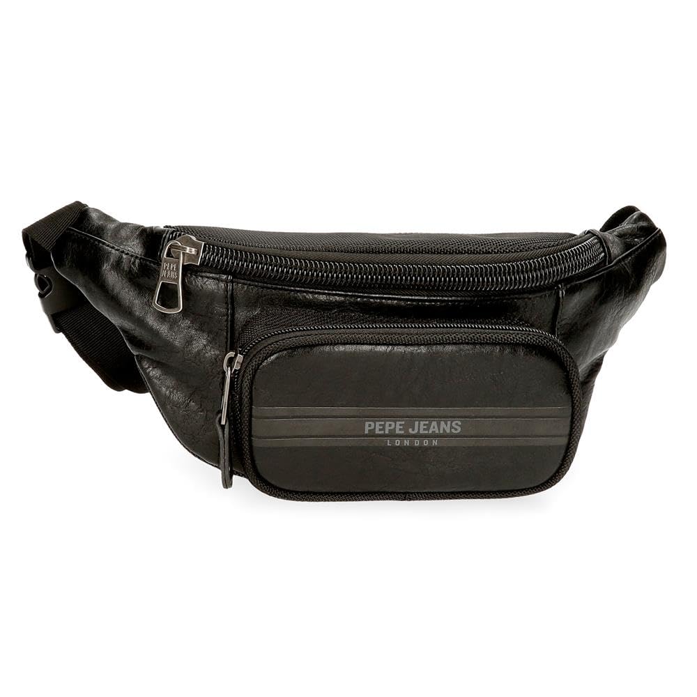 Pepe Jeans Horley Waist Pack, One Size, Black/White, One Size, Fanny Pack