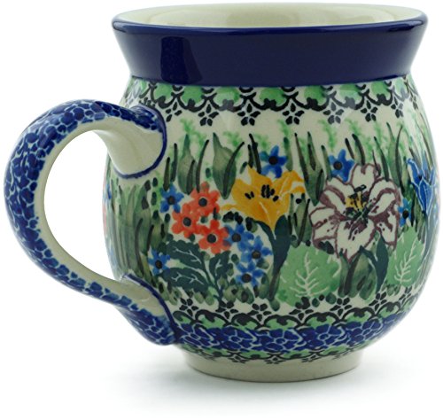 Polmedia Polish Pottery 16 Oz Stoneware Bubble Mug - Thumbnail 4