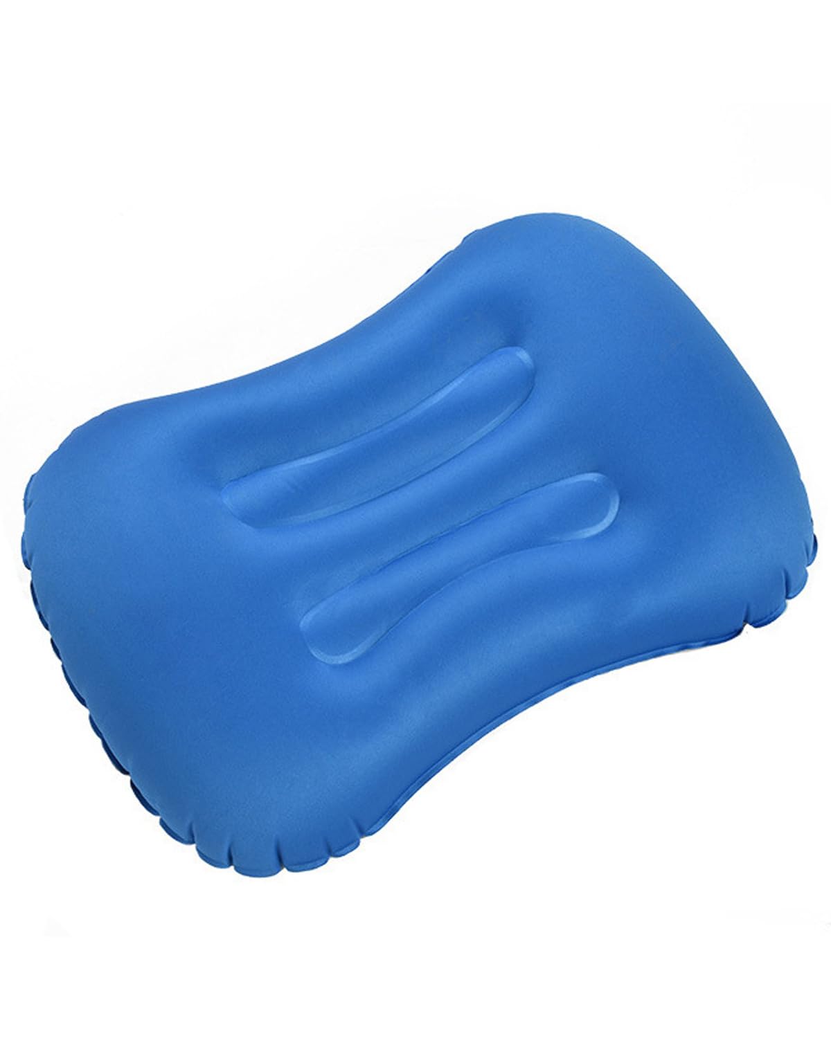 Pangbaylov Portable Inflatable Camping Pillow, Lightweight Nylon Travel Pillow with Ergonomic Support, Compact Air Pillow for Backpacking, Camping, Travel & Outdoor Sleeping, Blue