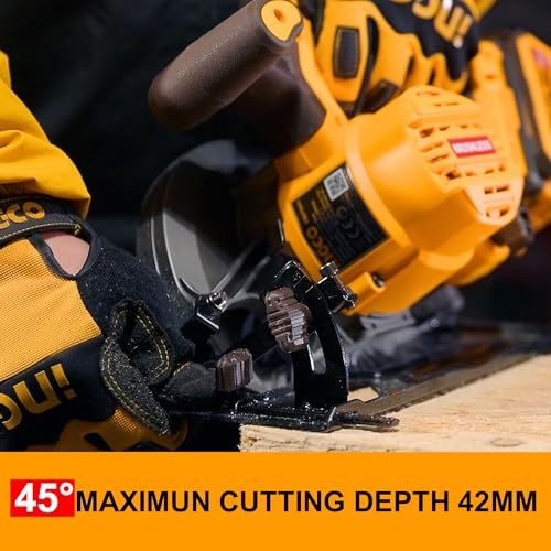 INGCO 20V Cordless Circular Saw 165mm with Brushless Motor 5200RPM Max. Cutting Depth 55mm (90°) Powerful and Efficient Cutting Tool with 1Pcs 4.0Ah Battery and Charger CSLI16521 8 INGCO 20V Cordless Circular Saw 165mm with Brushless Motor 5200RPM Max. Cutting Depth 55mm (90°) Powerful and Efficient Cutting Tool with 1Pcs 4.0Ah Battery and Charger CSLI16521 - Image 8