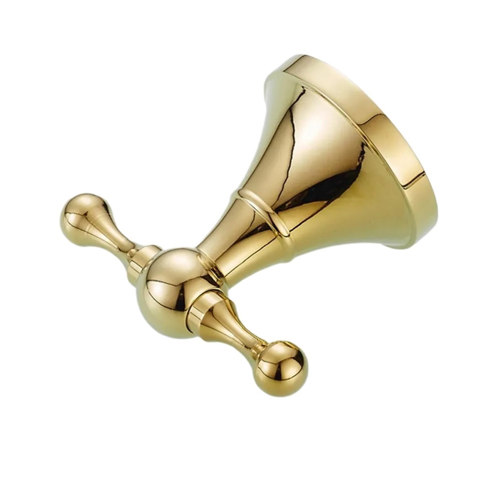 Wjiayao One Color Brass Coat Hooks Bathroom Accessory Gold Color Brass Wall Mounted Double Robe Hook Coat Hat Towel Hanger