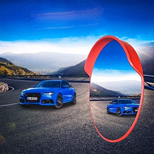 CukUJH Wide Angle Decorative Traffic Mirror, Outdoor Traffic Wide Angle Mirror, Intersection Traffic Mirror Blind Spot Mirror(60cm)