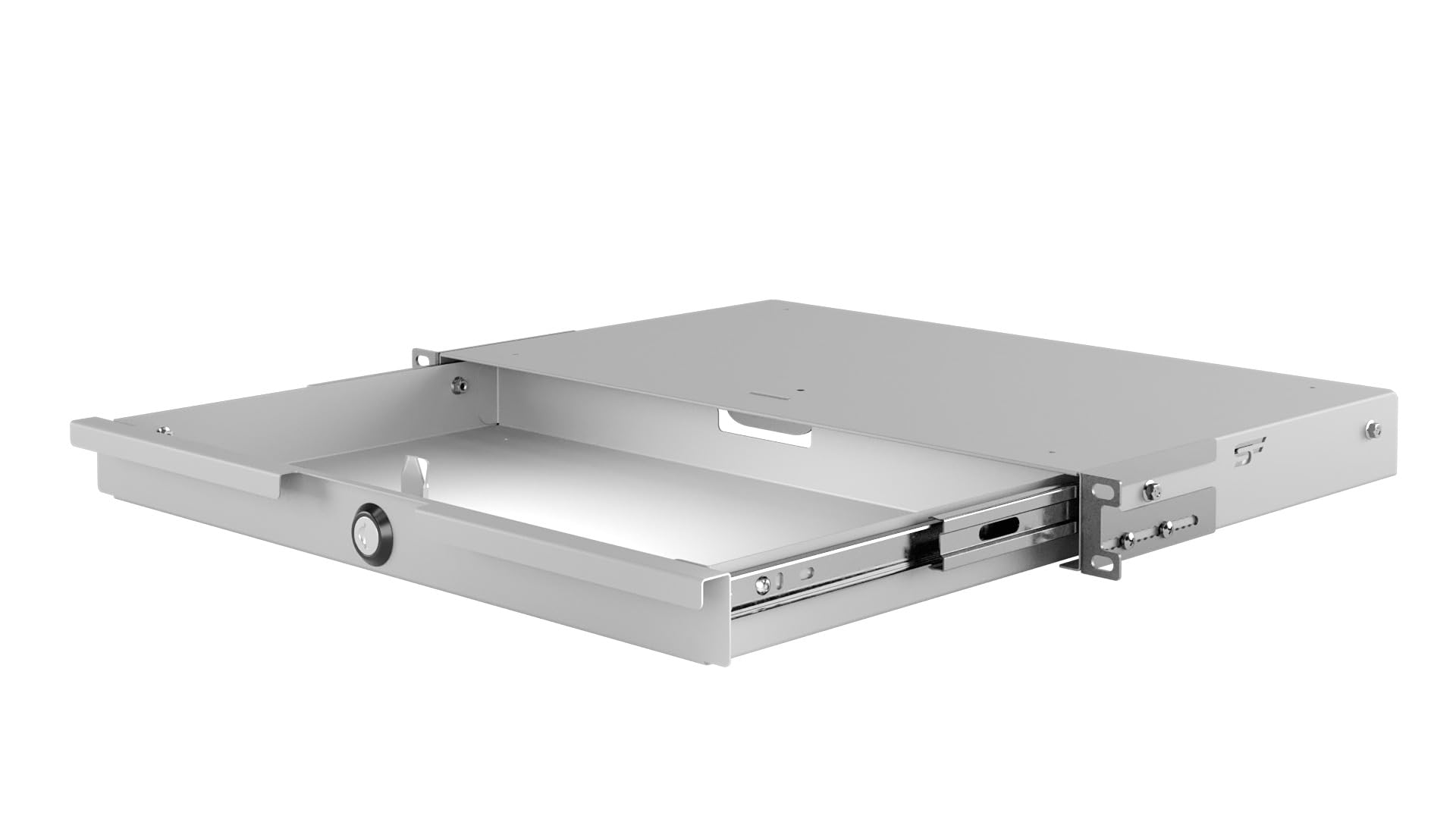 Ripiano 19 pollici 1U - Cassetto per Rack Server 19" in Acciaio per Armadio di Rete e Rack di Cablaggio - Capacità di Carico 15 kg - 270 mm Profondità - Accessori Rack
