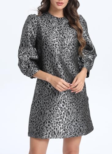 Image of Ladyful Women's Floral Jacquard Dress Cocktail Mini Shift Dresses