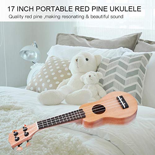 ODEROL LIANXIAO – Wood Ukulele, Pomme Rouge Portable de 17 Pouces Ukulélé, Mini-Poids Durable Guitare Ukulele avec Sac for Les Nouveaux débutants et Enfants - Les Beatles, Paul McCartney, John Lennon, RIngo Starr, George Harrison ODEROL LIANXIAO - Wood Ukulele, Pomme Rouge Portable de 17 Pouces Ukulélé, Mini-Poids Durable Guitare Ukulele avec Sac for Les Nouveaux débutants et Enfants – Image 5